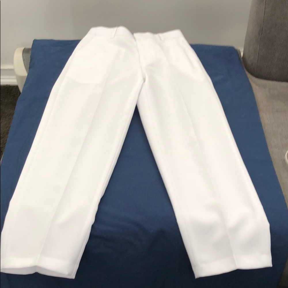 Boys white slacks size 12